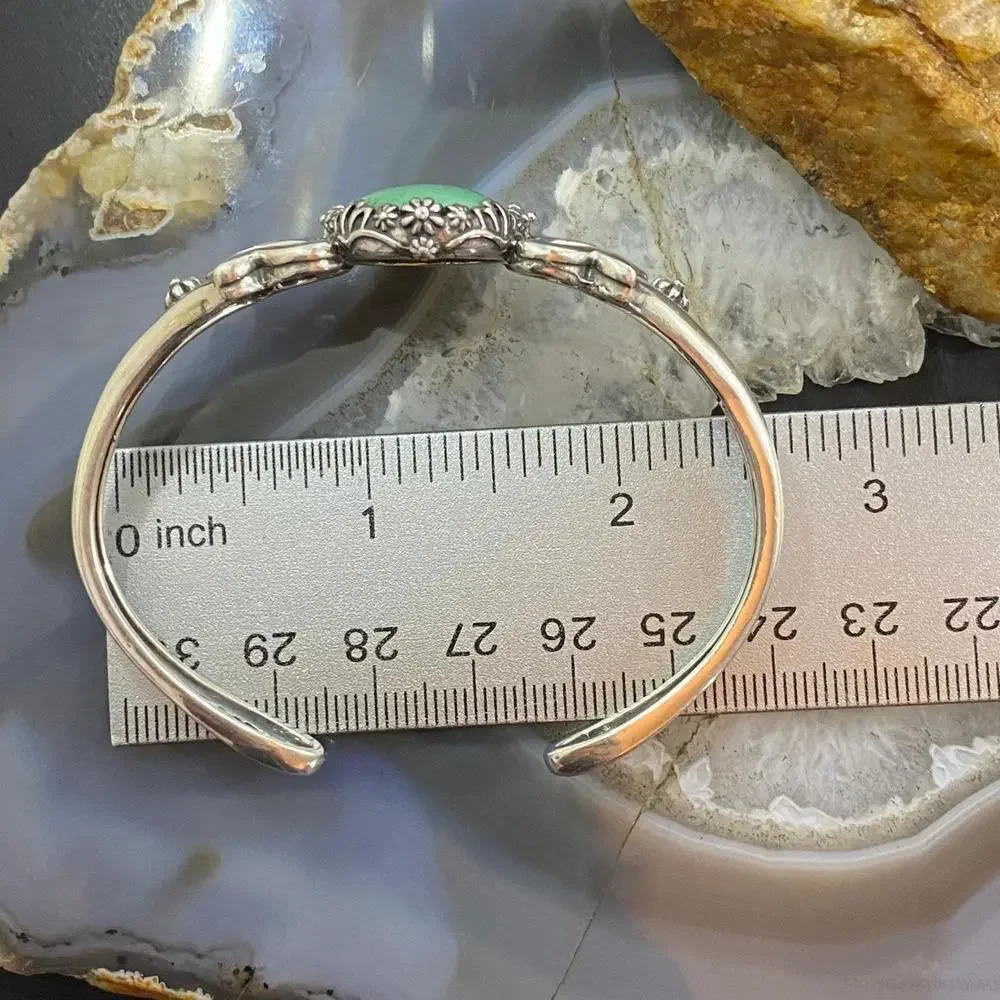 Carolyn Pollack Sterling Silver Oval Turquoise Decorated Bracelet For Women